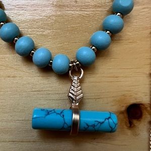 Turquoise and Gold Layering Necklaces